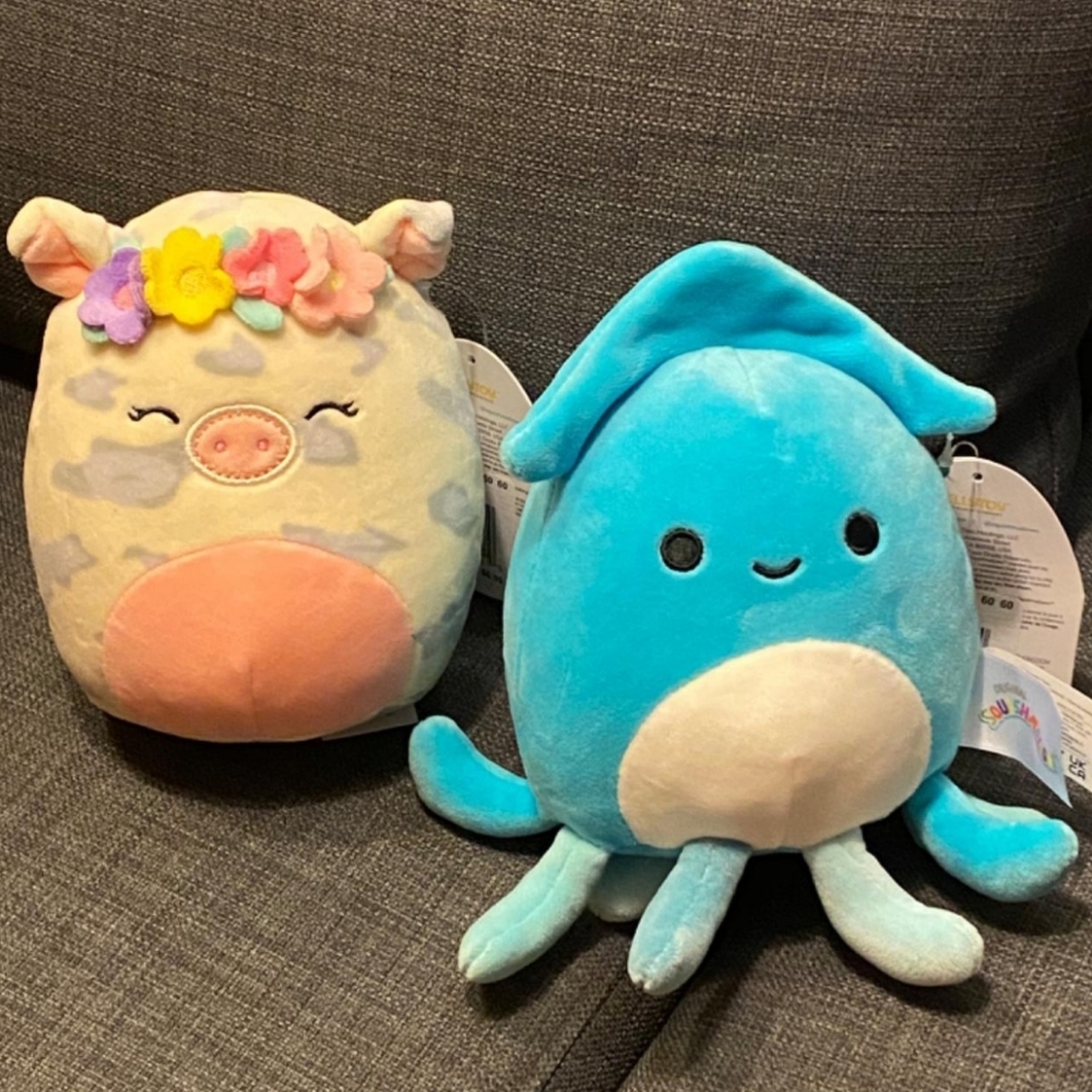 Squishmallows 5" Sky Teal Squid Plush with tag